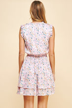 Load image into Gallery viewer, floral print satin mini dress - pink