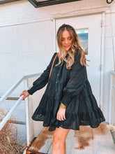 Load image into Gallery viewer, collared button down mini dress