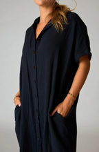 Load image into Gallery viewer, buddy love: carmen cover up maxi dress - black