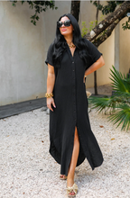 Load image into Gallery viewer, buddy love: carmen cover up maxi dress - black