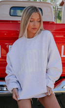Load image into Gallery viewer, *PREORDER* friday + saturday: america collegiate sweatshirt
