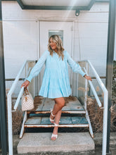 Load image into Gallery viewer, collared button down mini dress