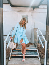Load image into Gallery viewer, collared button down mini dress