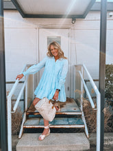 Load image into Gallery viewer, collared button down mini dress