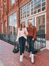 Load image into Gallery viewer, rib off the shoulder pullover knit sweater (adjustable to cowl neck) - natural