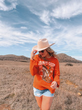 Load image into Gallery viewer, daydreamer: johnny cash boots and hat long sleeve crew tee