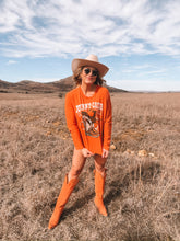 Load image into Gallery viewer, daydreamer: johnny cash boots and hat long sleeve crew tee