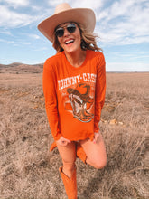 Load image into Gallery viewer, daydreamer: johnny cash boots and hat long sleeve crew tee