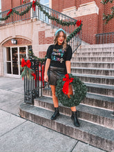 Load image into Gallery viewer, merry everything puff sleeve sweater - black