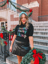 Load image into Gallery viewer, merry everything puff sleeve sweater - black