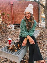 Load image into Gallery viewer, raw edge french terry sweatshirt - green