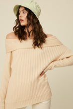 Load image into Gallery viewer, ribbed off the shoulder knit sweater