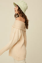 Load image into Gallery viewer, ribbed off the shoulder knit sweater