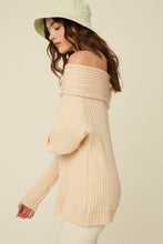 Load image into Gallery viewer, ribbed off the shoulder knit sweater