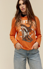 Load image into Gallery viewer, daydreamer: johnny cash boots and hat long sleeve crew tee