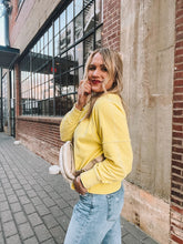 Load image into Gallery viewer, cotton knit stitch detail sweatshirt top - neon lime