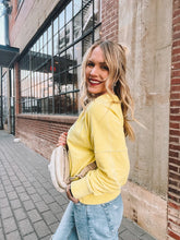 Load image into Gallery viewer, cotton knit stitch detail sweatshirt top - neon lime