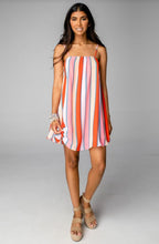 Load image into Gallery viewer, buddy love: sandra swing mini dress - fruit stripe