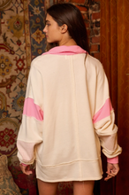 Load image into Gallery viewer, collared prep colorblock loose fit top - available in two colors