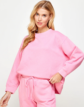 Load image into Gallery viewer, casual textured set - bubble gumlong sleeve casual textured set - bubble gum