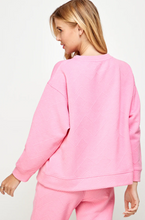Load image into Gallery viewer, long sleeve casual textured set - bubble gum