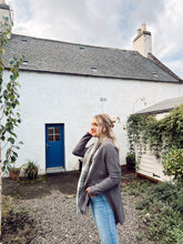 Load image into Gallery viewer, mock neck long sleeve knit sweater - charcoal