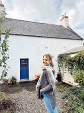 Load image into Gallery viewer, mock neck long sleeve knit sweater - charcoal