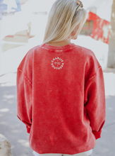 Load image into Gallery viewer, charlie southern: USA flag corded sweatshirt - red