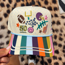 Load image into Gallery viewer, game day doodles football hat