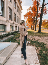 Load image into Gallery viewer, luxe brushed eyelash duster cardigan - camel