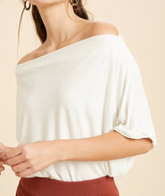Load image into Gallery viewer, off the shoulder solid top - ivory (wear it three ways)