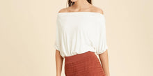 Load image into Gallery viewer, off the shoulder solid top - ivory (wear it three ways)