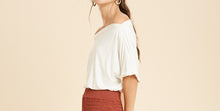 Load image into Gallery viewer, off the shoulder solid top - ivory (wear it three ways)
