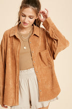 Load image into Gallery viewer, shacket: corduroy front one pocket shirt