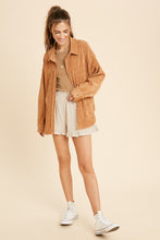 Load image into Gallery viewer, shacket: corduroy front one pocket shirt