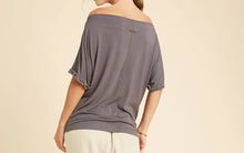 Load image into Gallery viewer, off the shoulder solid top - charcoal (wear it three ways)