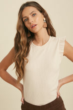Load image into Gallery viewer, casual ruffle sleeve tank top - available in 2 colors