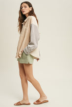 Load image into Gallery viewer, colorblock corduroy shacket - taupe combo