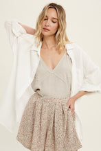 Load image into Gallery viewer, cotton gauze button up shirt with pocket detail - white
