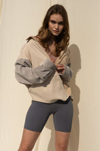 Load image into Gallery viewer, colorblock corduroy shacket - taupe combo
