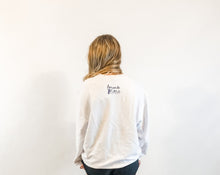 Load image into Gallery viewer, amanda moore designs: "oklahoma" corded crew sweatshirt - white