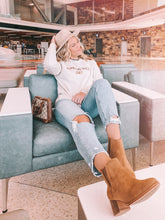 Load image into Gallery viewer, flying monkey: high rise distressed boyfriend crop jean