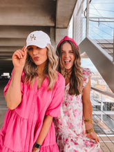 Load image into Gallery viewer, floral printed tiered midi dress - pink