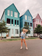 Load image into Gallery viewer, thermal top with balloon sleeves - piegon blue