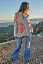 Load image into Gallery viewer, smiley oversized knit sweater - papaya punch