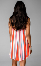 Load image into Gallery viewer, buddy love sandra swing mini dress fruit stripe