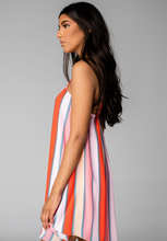 Load image into Gallery viewer, buddy love sandra swing mini dress fruit stripe