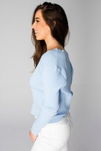 Load image into Gallery viewer, buddy love: noah cropped knit sweater - blue