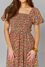 Load image into Gallery viewer, buddy love: babs smocked midi dress - rosebud
