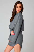 Load image into Gallery viewer, buddy love: willa sweatshirt dress - heather grey